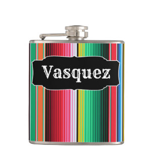 Petaca Manta mexicana de Serape del español de encargo