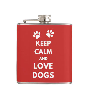 Petaca Mantener la calma y amar a los perros