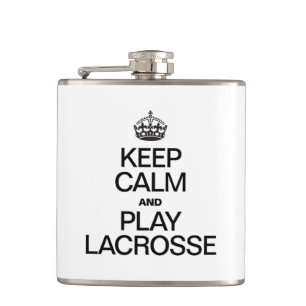 PETACA MANTENER LA CALMA Y JUGAR LACROSSE