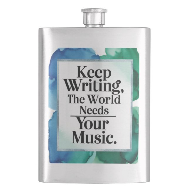 Petaca Manténgase Viendo Que El Mundo Necesita Su Música (Anverso)