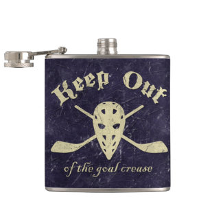 Petaca Mantente Fuera De La Matraz De Hockey De Gol