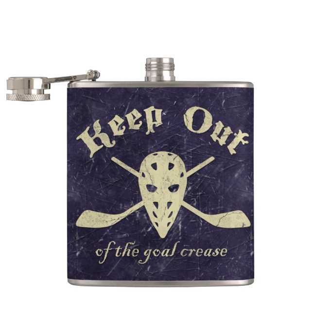 Petaca Mantente Fuera De La Matraz De Hockey De Gol (Abierto)