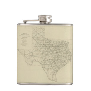 Petaca Mapa de carreteras de Texas (1919)