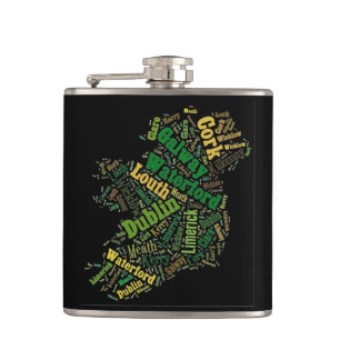 Petaca Mapa de Irlanda: carátula de arte