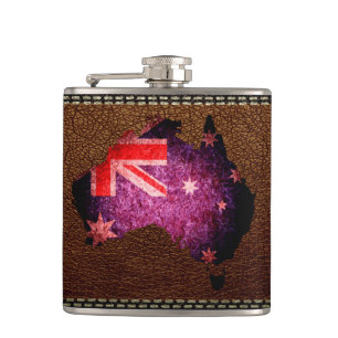 Petaca Mapa de la bandera de Australia