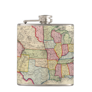 Petaca Mapa de los Estados Unidos, y de los territorios