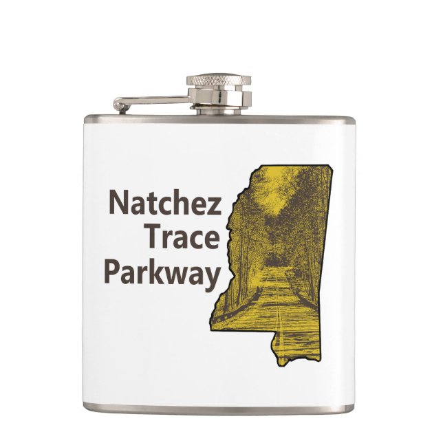Petaca Mapa de Natchez Trace Parkway Mississippi (Anverso)