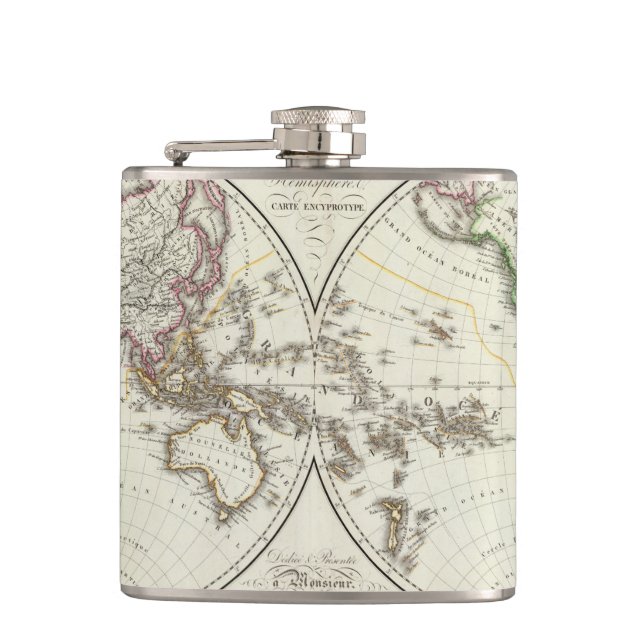 Petaca Mapa del atlas de París (Anverso)