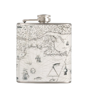 Petaca Mapa del mundo medieval Quebec Nouvelle-France Amé