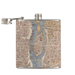 Petaca Mapa del vintage de París (1550)