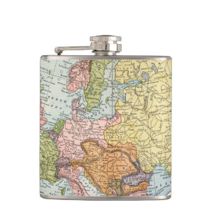 PETACA MAPA: EUROPA, 1885