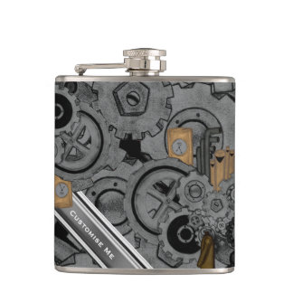Petaca Maquinaria Steampunk (color completo)