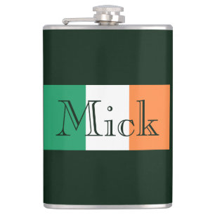 Petaca Marca irlandesa de nombre personalizado