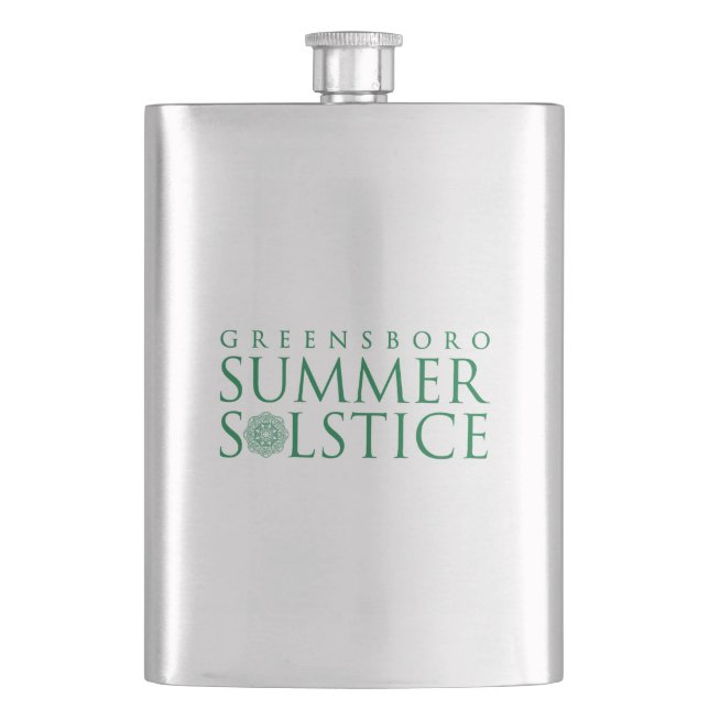 Petaca Marca Verde Simple del Solsticio de Verano de Gree (Anverso)