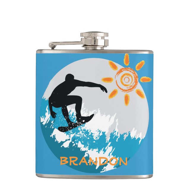 Petaca Marcador de diseño de surf (Anverso)