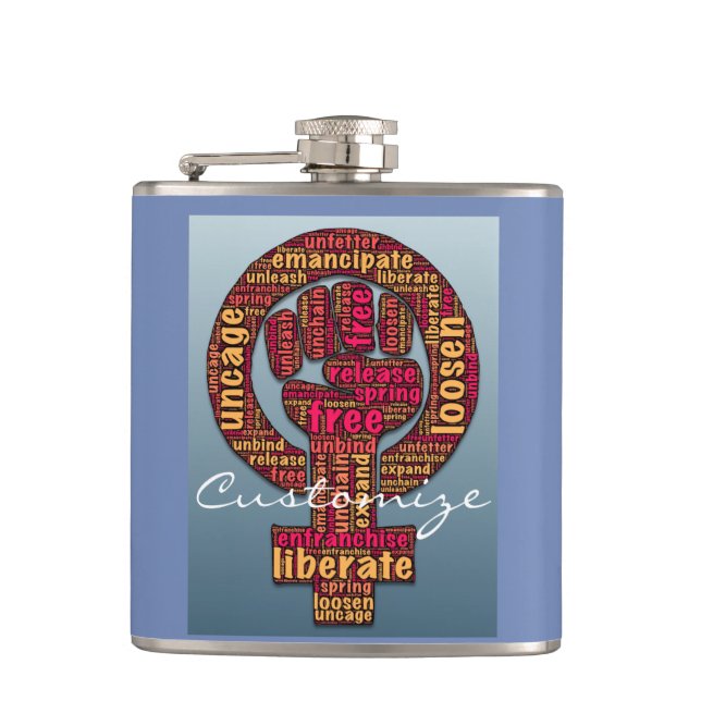 Petaca marcha de mujeres levantada primero 2017 (Anverso)