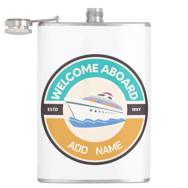 Petaca Marina azul Nautical Anchor club náutico marina (Abierto)