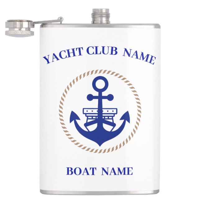 Petaca Marina azul Nautical Anchor club náutico marina (Abierto)