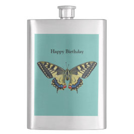 Petaca Mariposa amarilla y negra