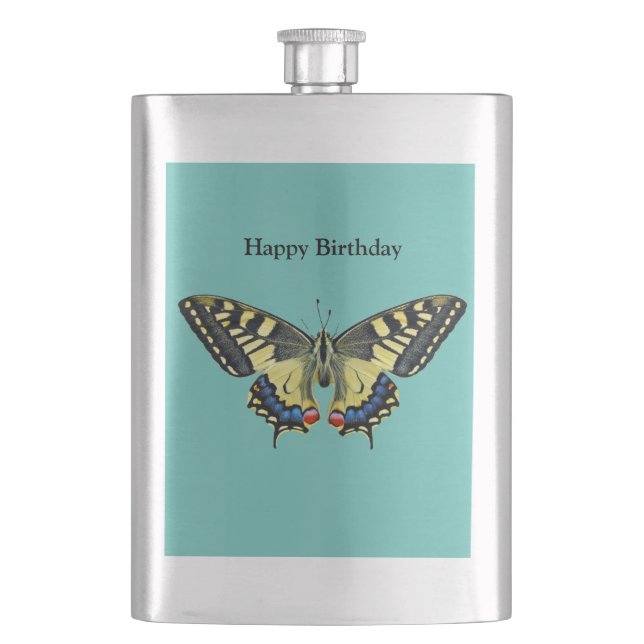 Petaca Mariposa amarilla y negra (Anverso)