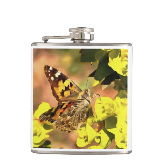Petaca Mariposa de Lady pintada en Myrtle Spurge