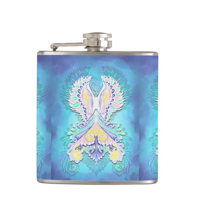 Petaca Mariposa mística pastel | Ethereal Boho Fantasy (Anverso)