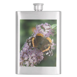 Petaca Mariposa y máscara de Buddleia, Almirante Rojo