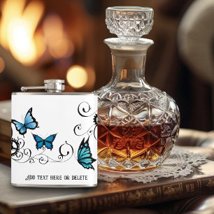 Petaca Mariposas azules de la tribu Steampunk