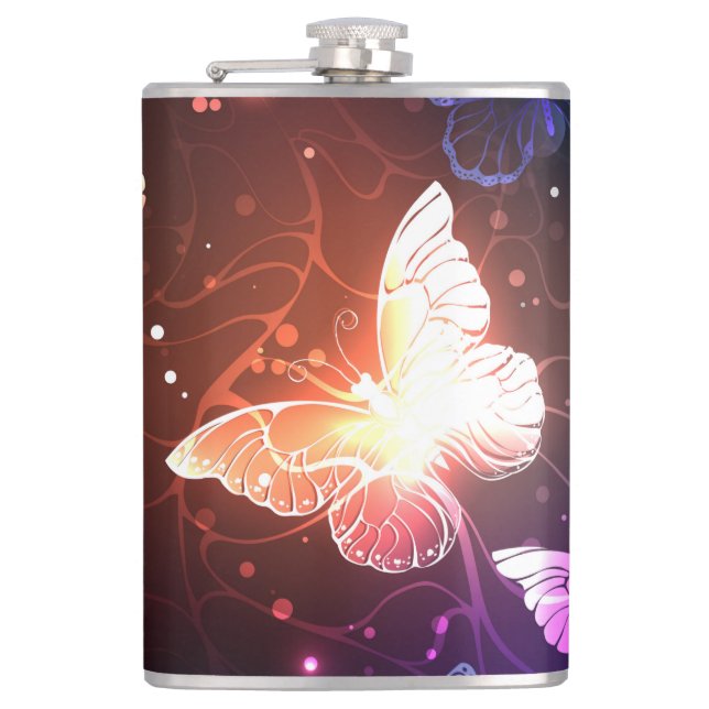 Petaca Mariposas nocturnas brillantes (Anverso)