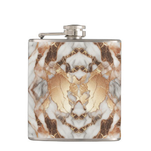 Petaca Mármol de moda lujoso Glam Rose Gold