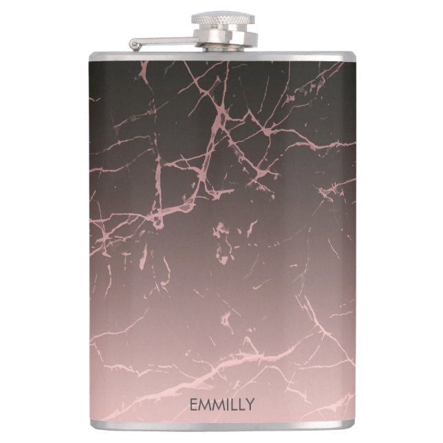 Petaca Mármol Rosa negro (Anverso)