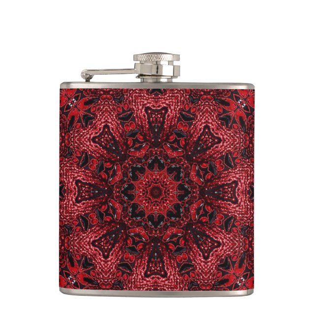 Petaca maroon burgundy mandala (Anverso)