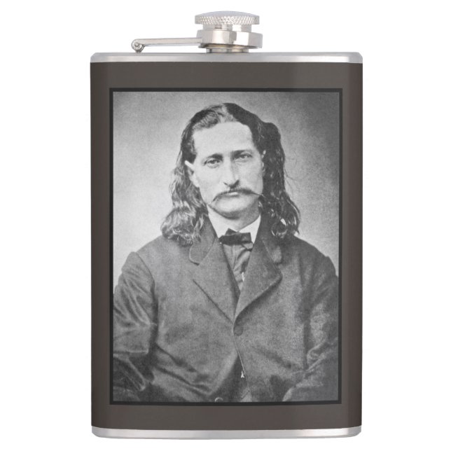 Petaca Marshal Wild Bill Hickok Antiguo Cañero Occidental (Anverso)