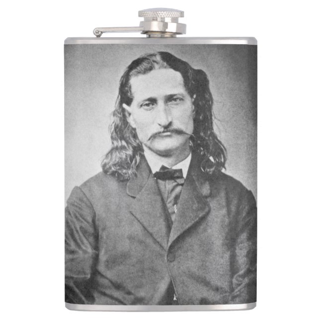 Petaca Marshal Wild Bill Hickok Antiguo Cañero Occidental (Anverso)