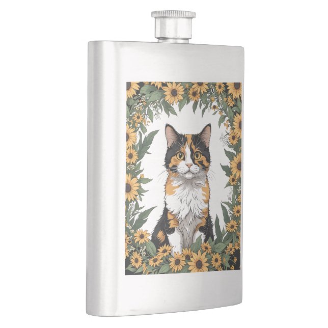 Petaca Maryland Calico Cat And Black Eyed Susan Flowers 4 (Derecha)