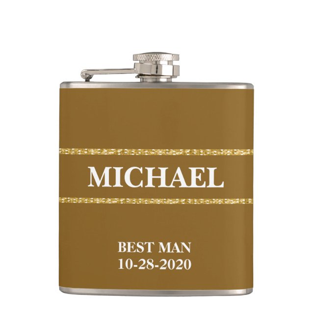 Petaca Máscara Boda de colores de caída (Anverso)