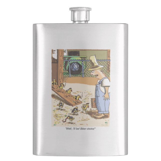 Petaca Máscara de acero inoxidable para chicles (Anverso)