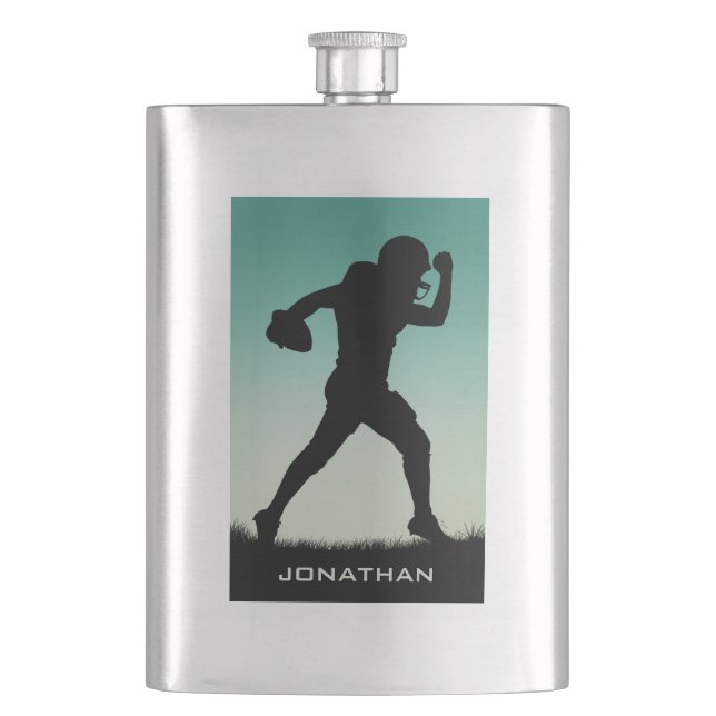 Petaca Máscara de jugador de fútbol de nombre personaliza (Anverso)