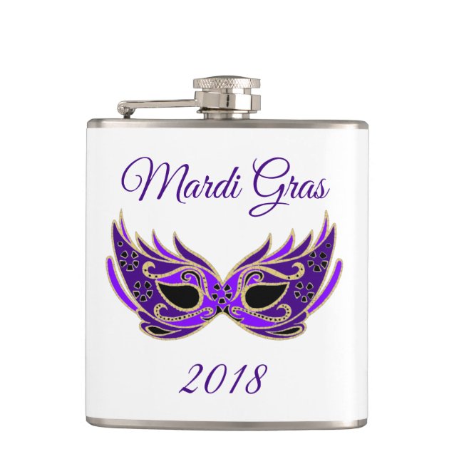 Petaca Máscara de Mardi Gras 2018 (Anverso)