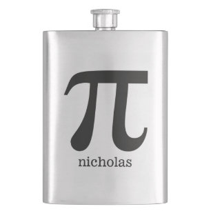 Petaca Máscara de monograma de personalizado Pi