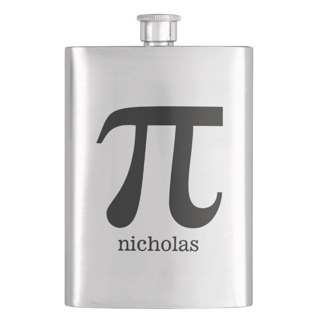 Petaca Máscara de monograma de personalizado Pi (Anverso)