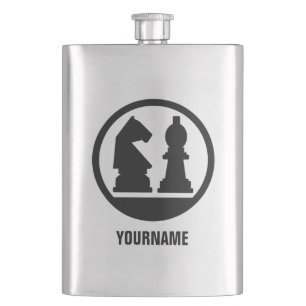 Petaca Máscara de monograma del personalizado CHESS