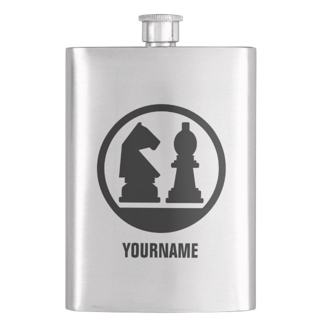 Petaca Máscara de monograma del personalizado CHESS (Anverso)