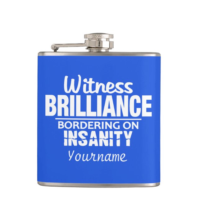 Petaca Máscara de personalizado BRILLIANCE VS INSANITY (Anverso)