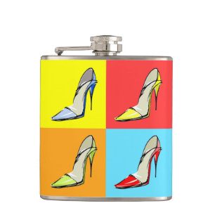 Petaca Máscara de tema de moda, máscara de pop Art Stilet