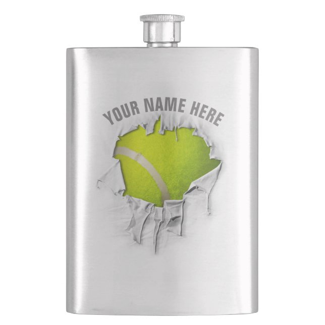 Petaca Máscara de tenis rota (Anverso)