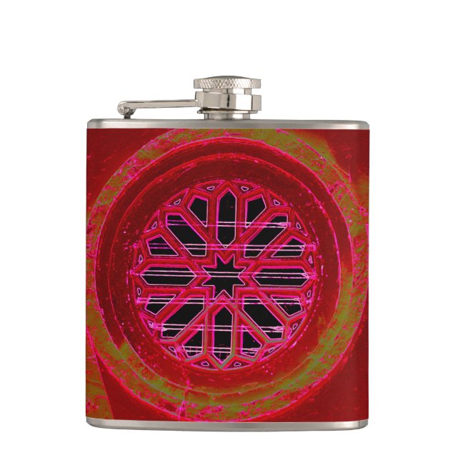 Petaca máscara de ventana de la iglesia irlandesa (Anverso)