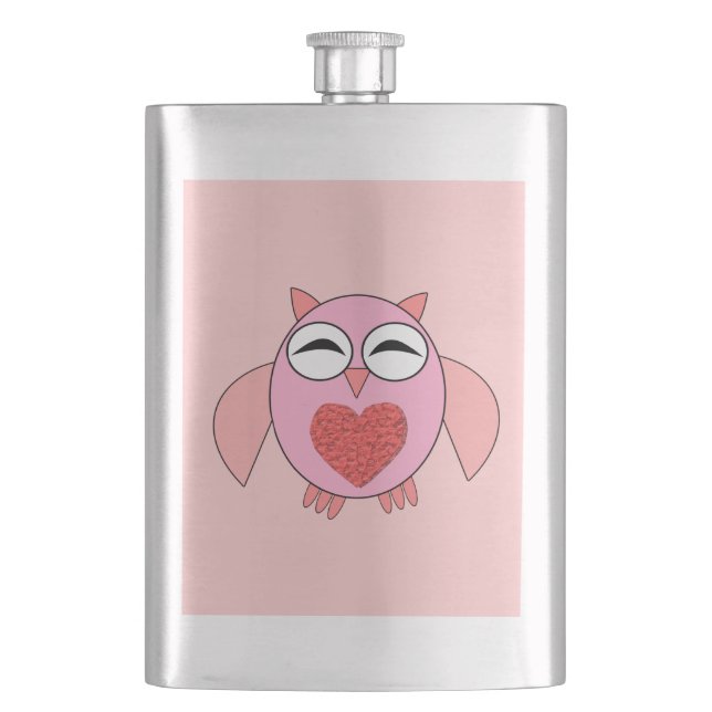 Petaca Máscaras de búho de amor rosado (Anverso)