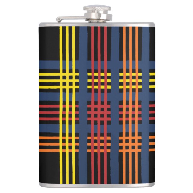 Petaca Matraz abstracto de multicolor (Anverso)