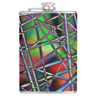 Petaca Matraz abstracto de multicolor